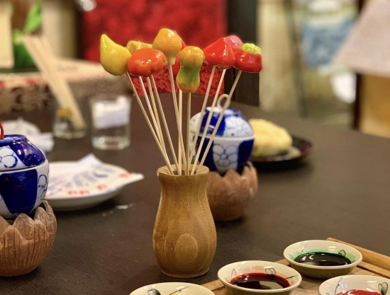 Fruit Shaped Cakes In Five Colours